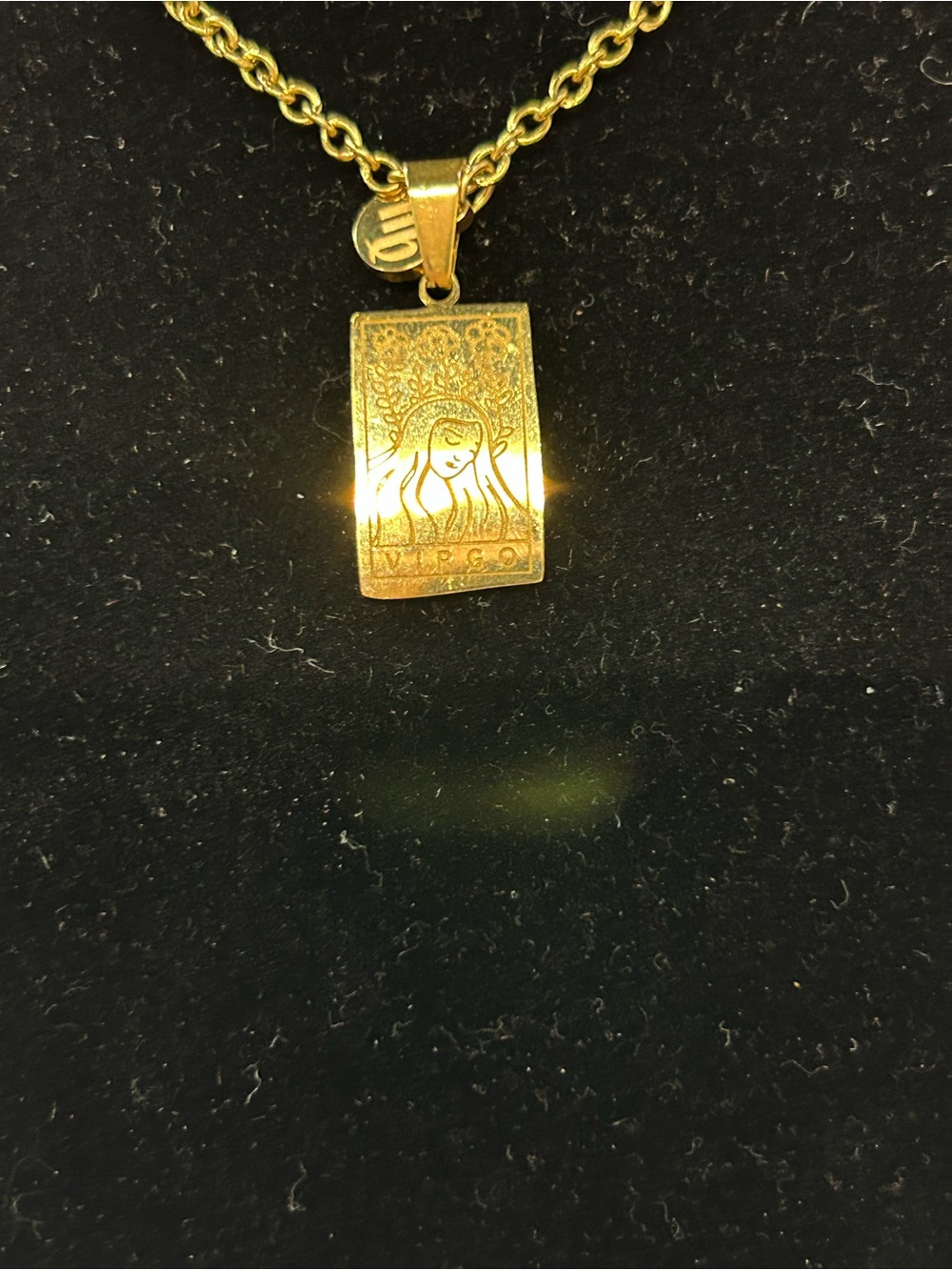 Gold plated Virgo necklace